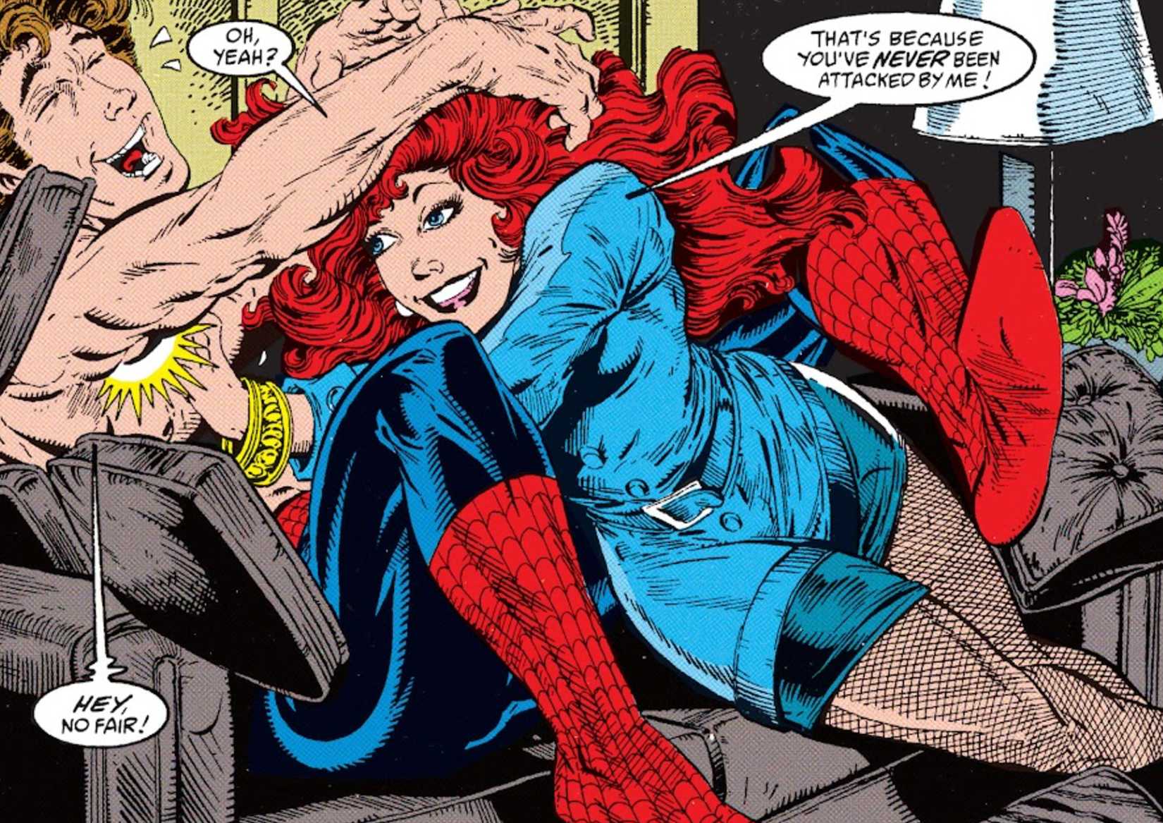 mary jane and peter parker in 1990's spider-man 1