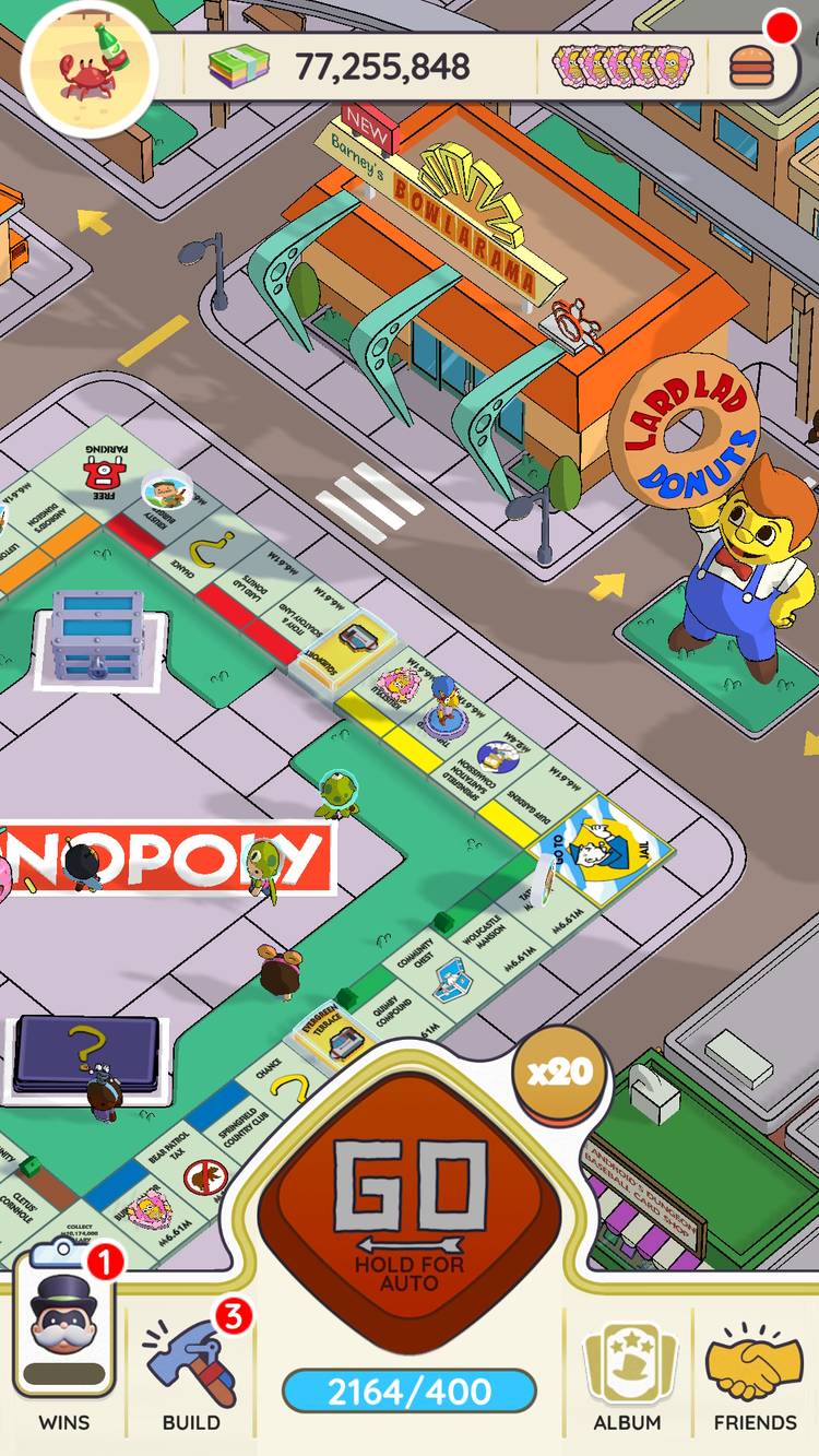לוח מונופול GO Simpsons מוצלב