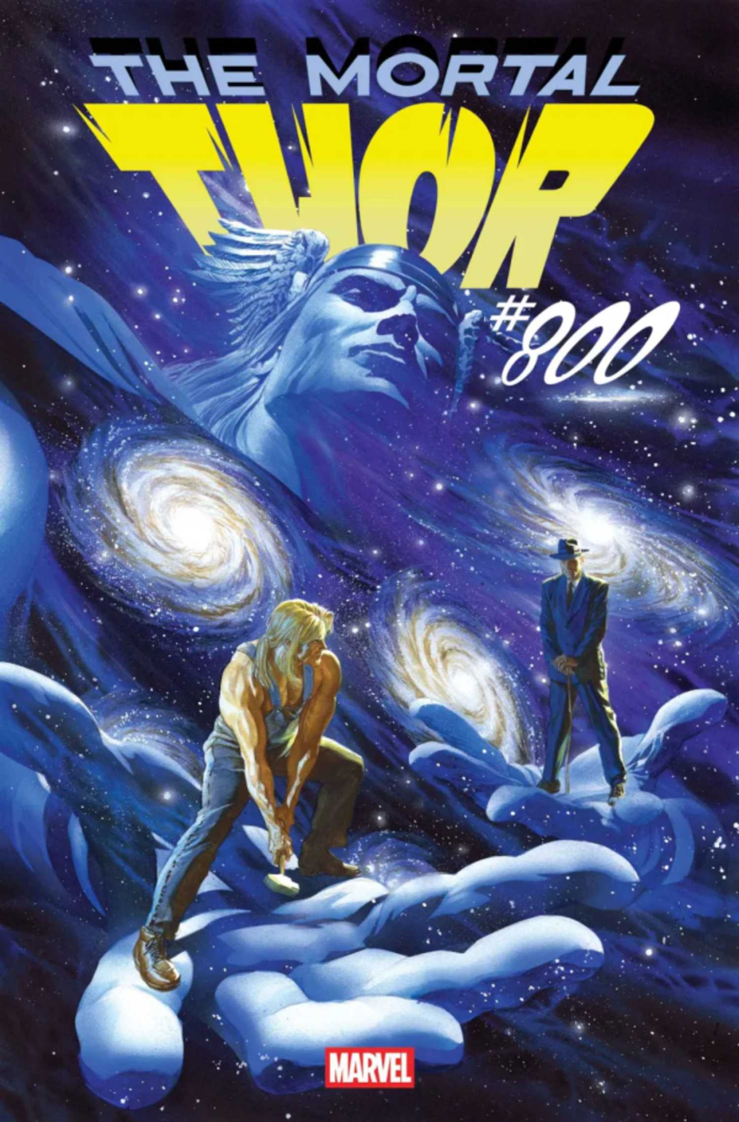 Mortal Thor #14 cover, Sigurd Jarlson confronting the Serpent amidst the cosmos