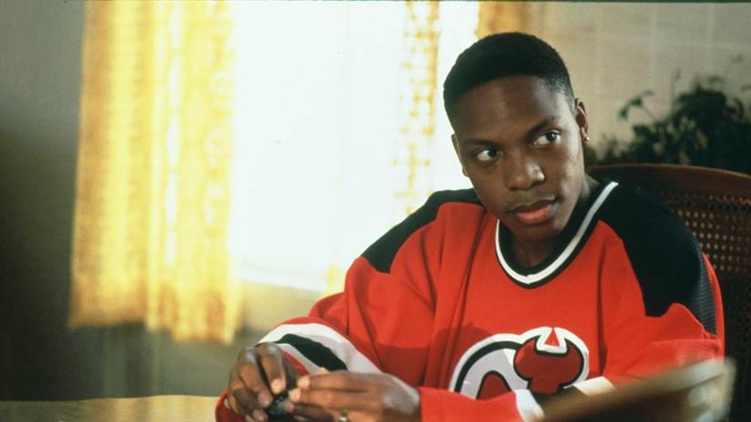 new jersey drive character wearing an nj devils jersey