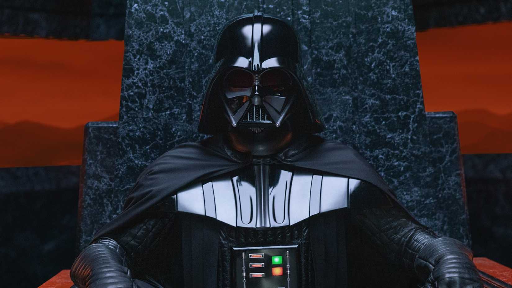 Darth Vader sitting on his throne in Obi-Wan Kenobi