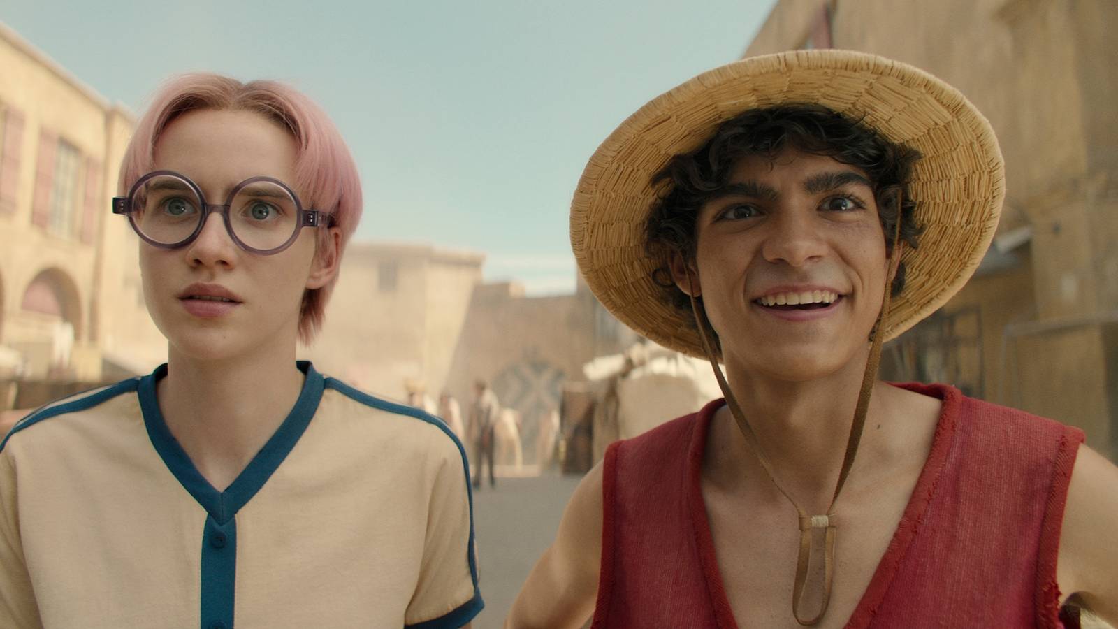 Luffy and and Koby in Netflix's One Piece