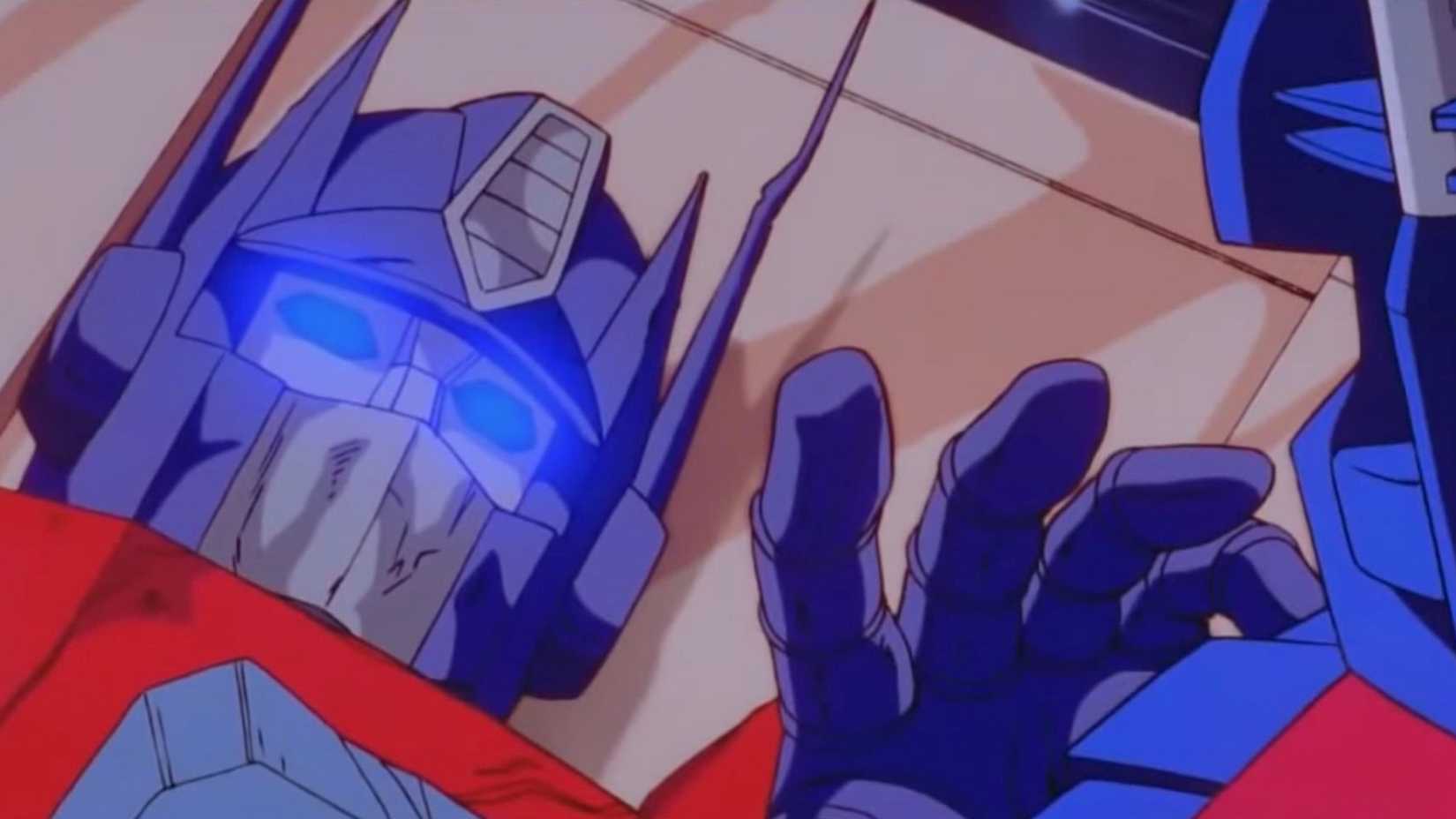 Optimus Prime derrotado em The Transformers: The Movie