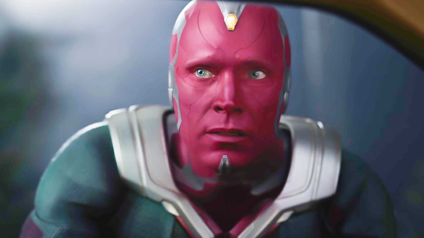 Paul Bettany looking concerned as Vision in WandaVision