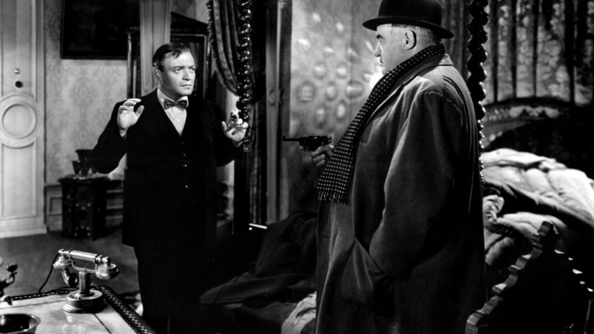 Peter Lorre e Sydney Greenstreet em The Mask of Dimitrios