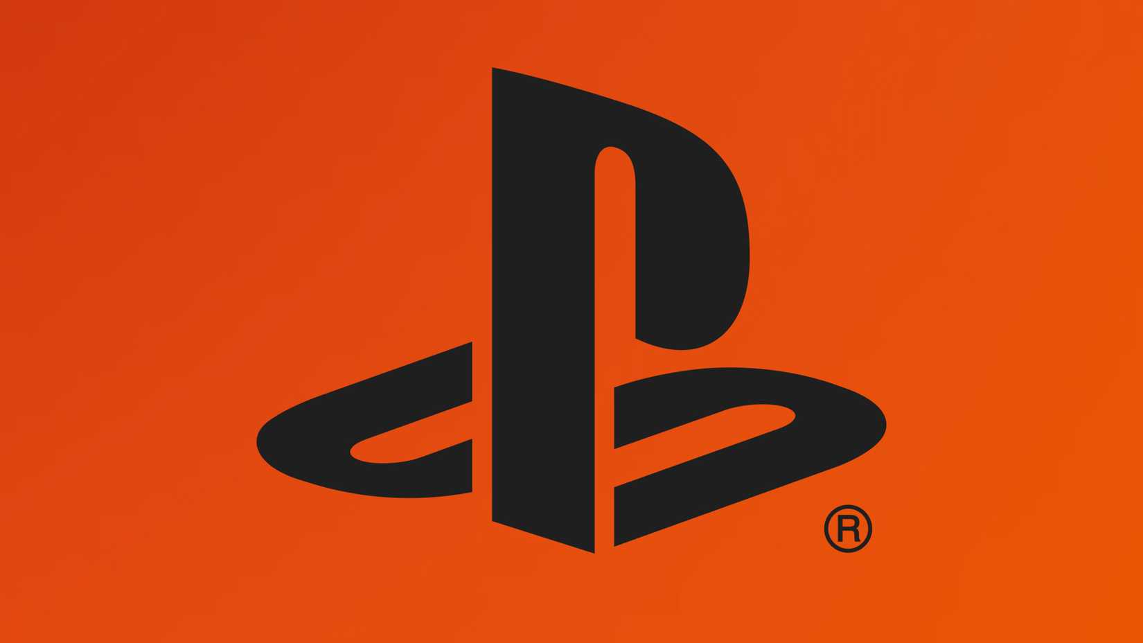 PlayStation Logo Orange Background