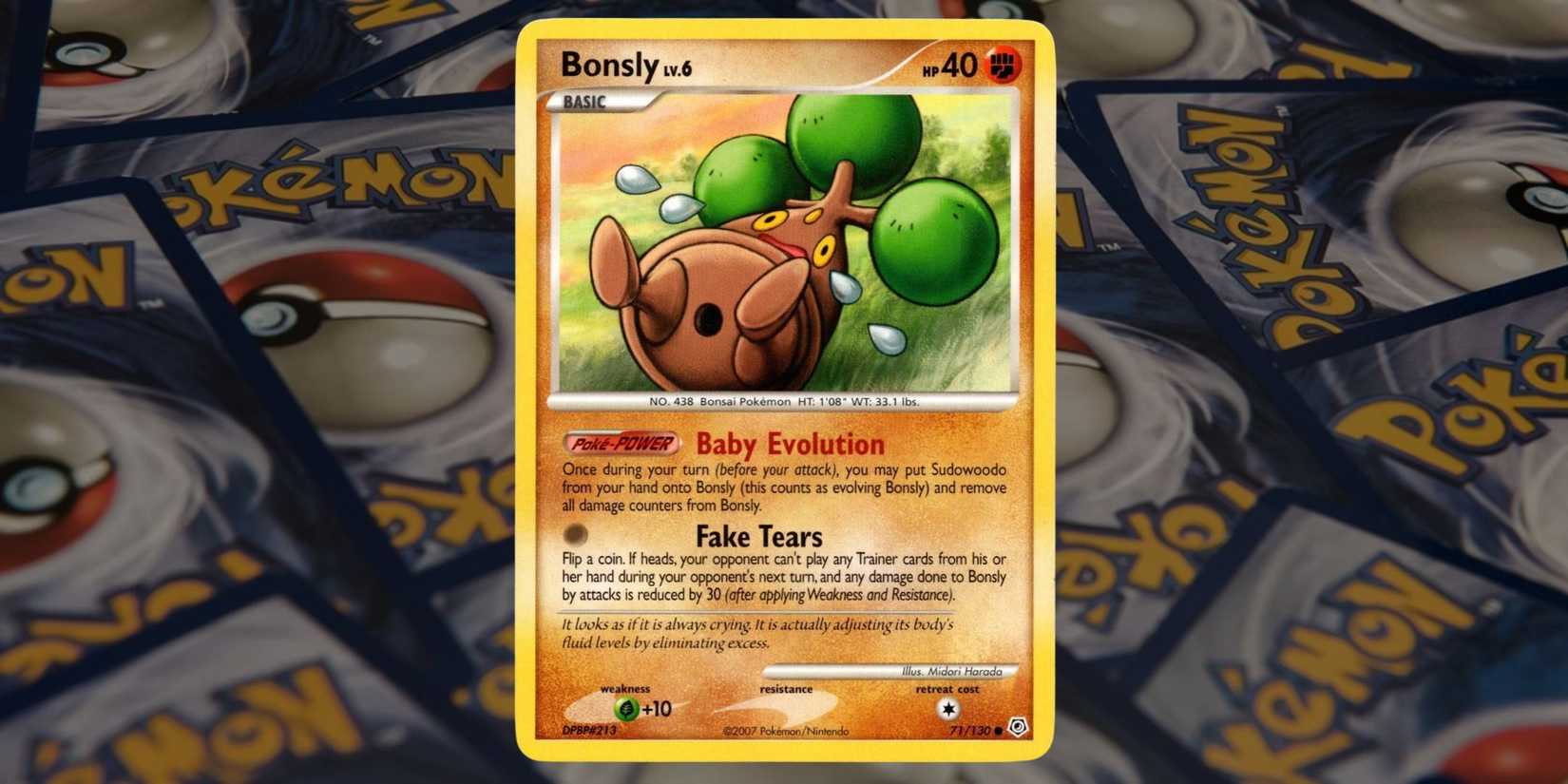 Pokemon TCG card Bonsly from Diamond and Pearl