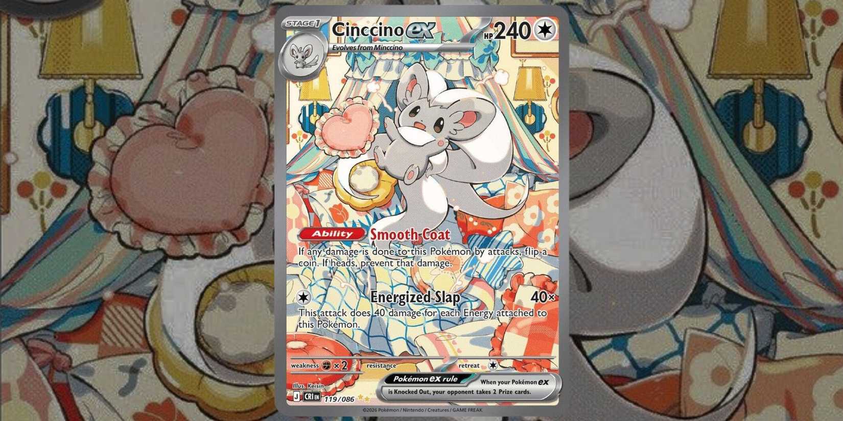 Pokemon TCG Chaos Rising Cinccino ex card 119
