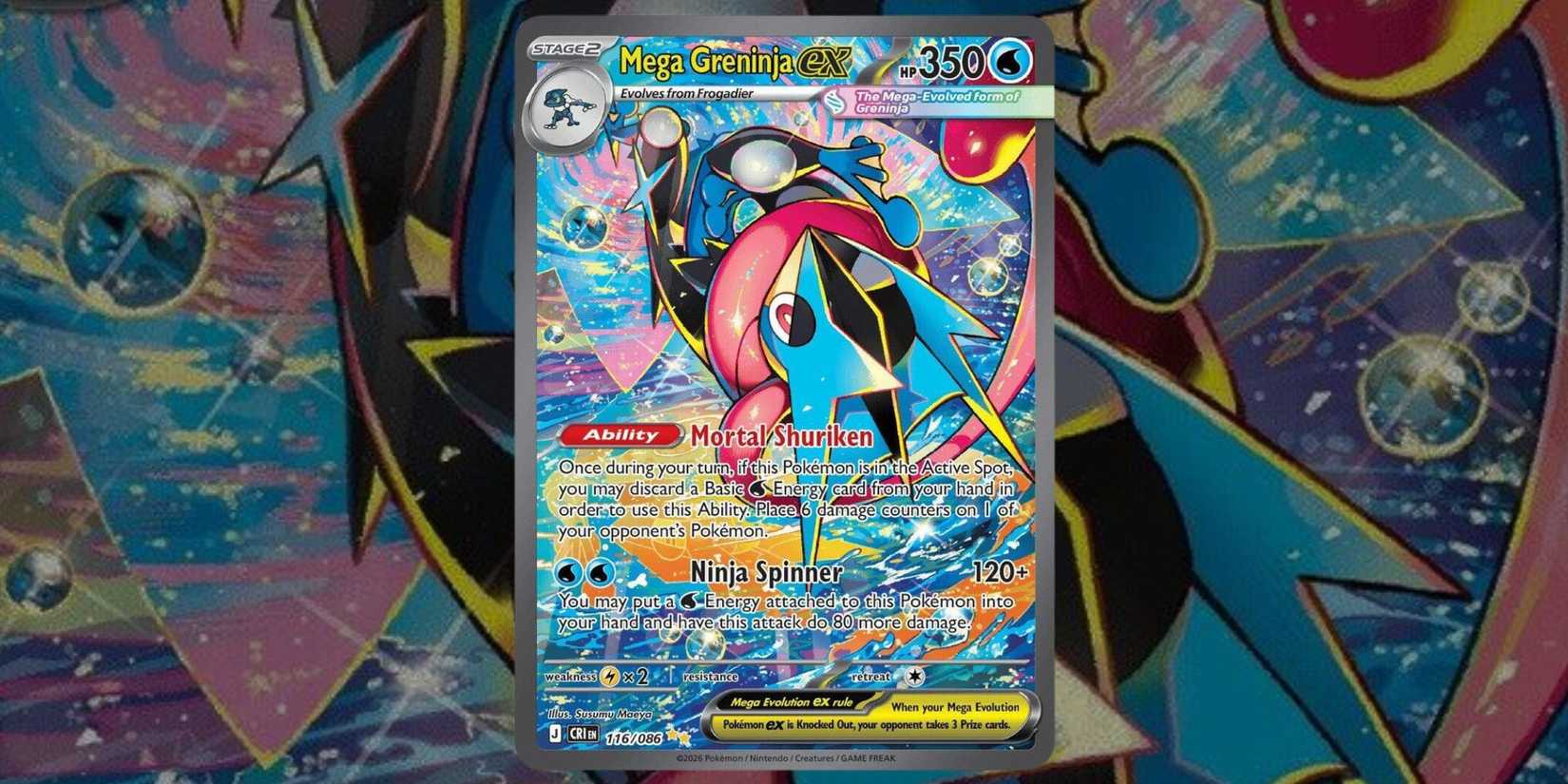 Pokemon TCG Chaos Rising Mega Greninja ex card 116