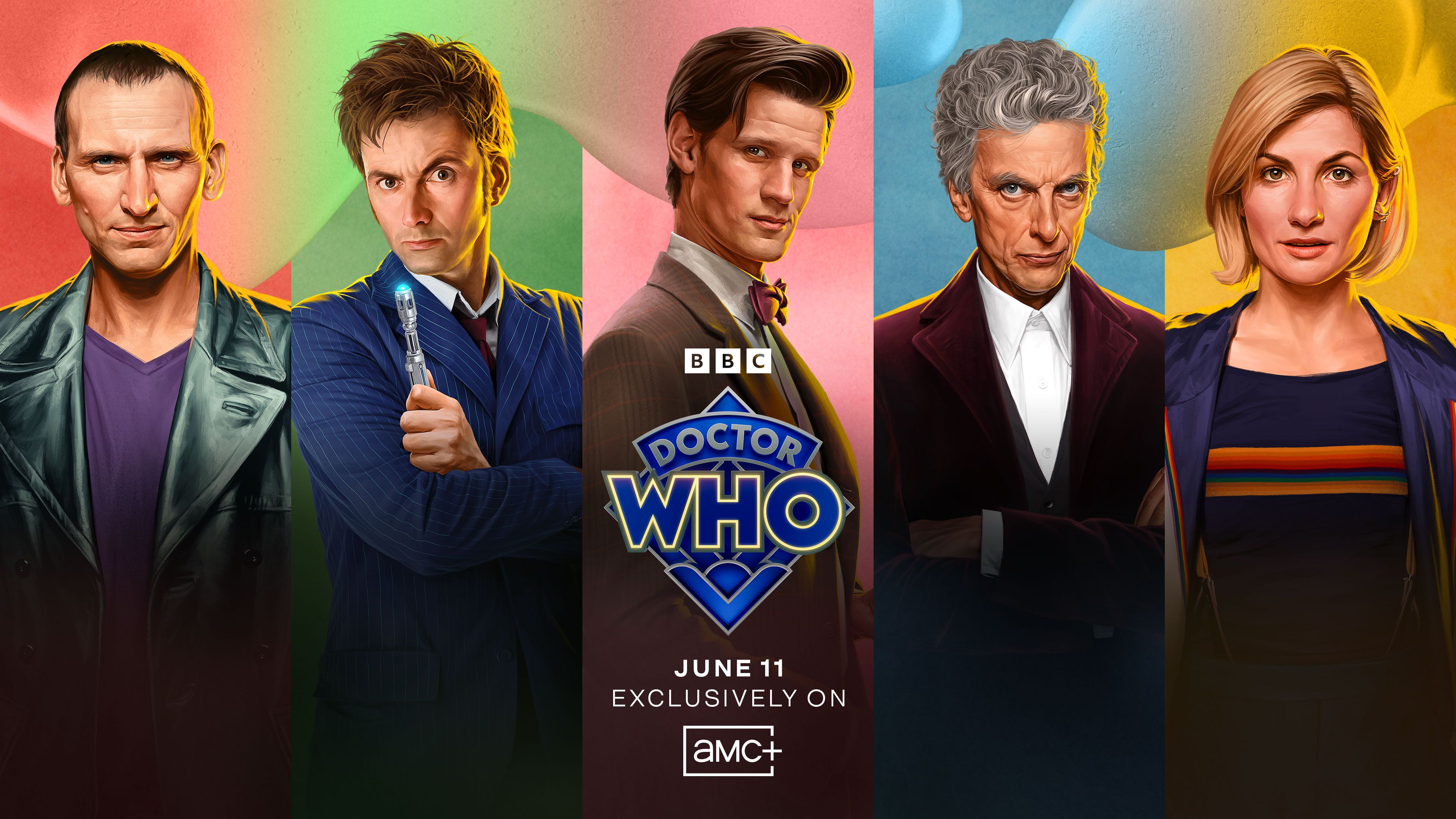 Promotional Art for AMC Plus Release of Doctor Who