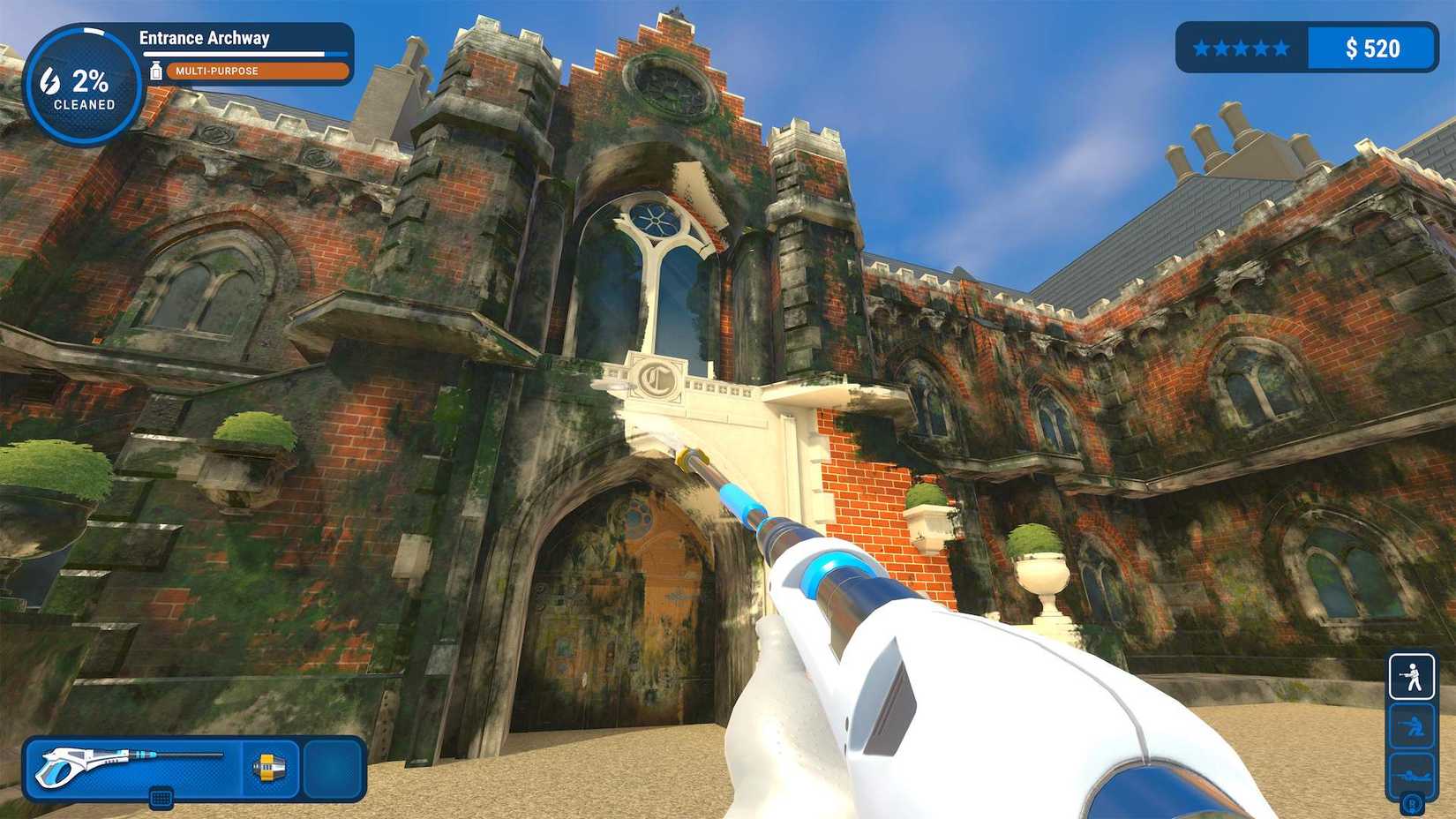 Image shows Croft Manor in Powerwash Simulator