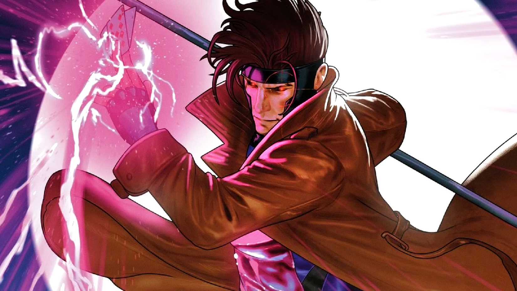 Remy LeBeau aka Gambit charges up his cards in X-Men art
