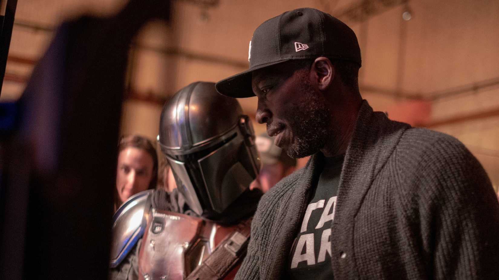 Rick Famuyiwa on the set of The Mandalorian season 1