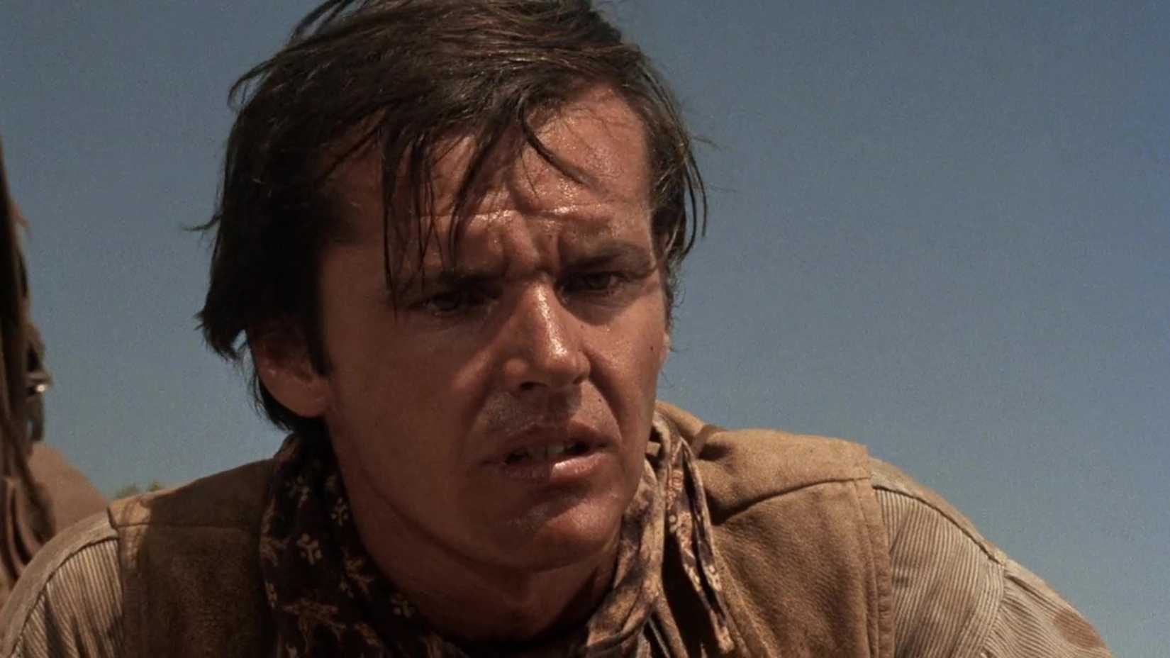 Jack Nicholson em cena de Ride in the Whirlwind