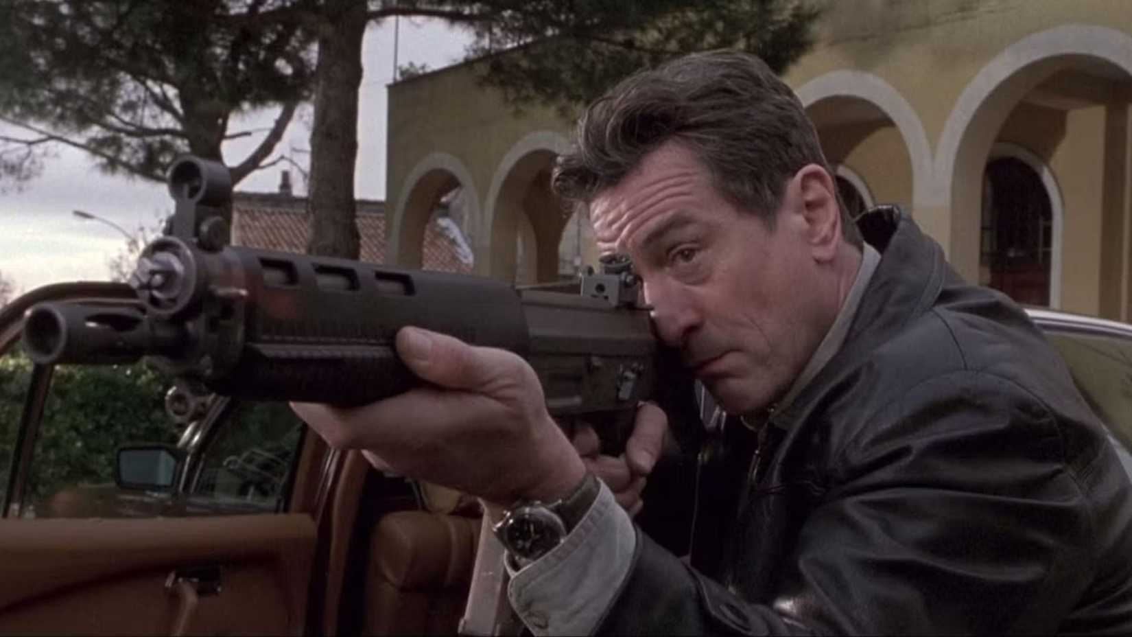 Robert DeNiro fires a gun from Ronin