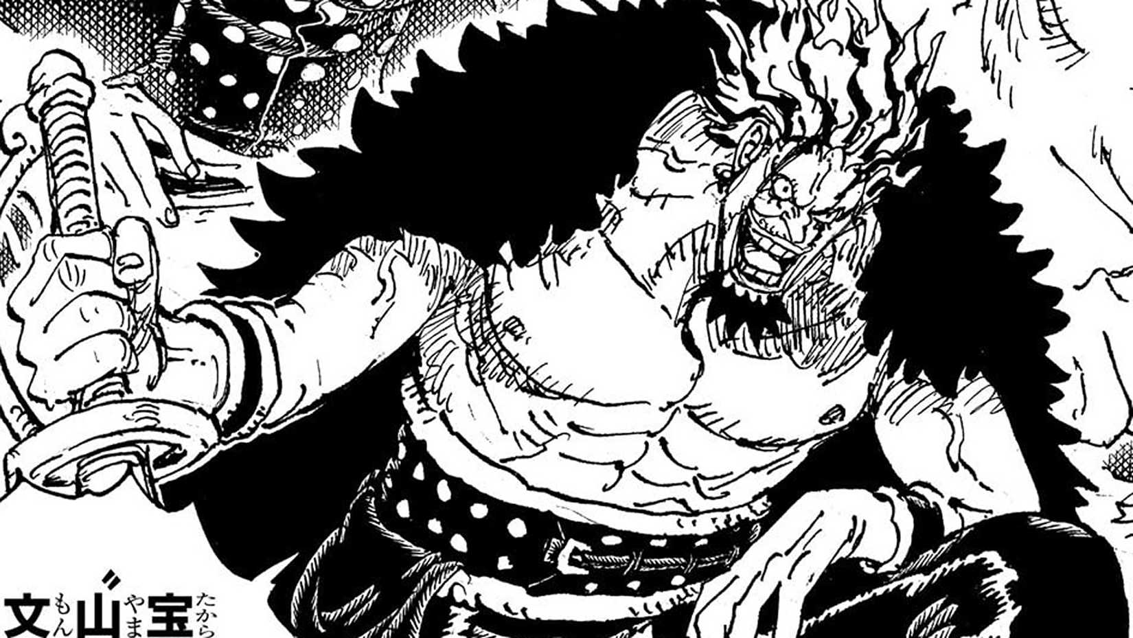 Rocks making a evil smile while holding down his sword.