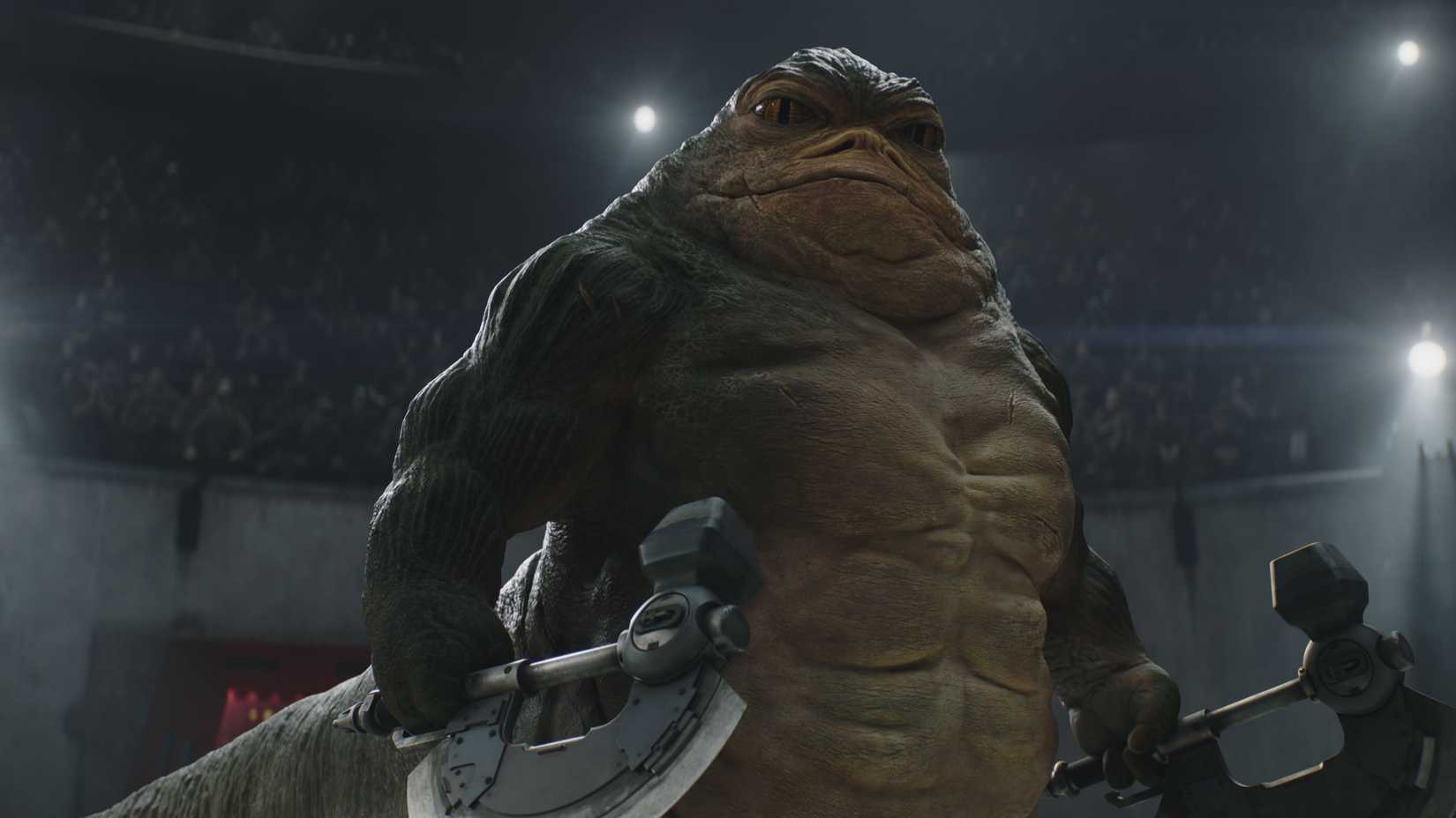 Rotta the Hutt em cena de The Mandalorian & Grogu