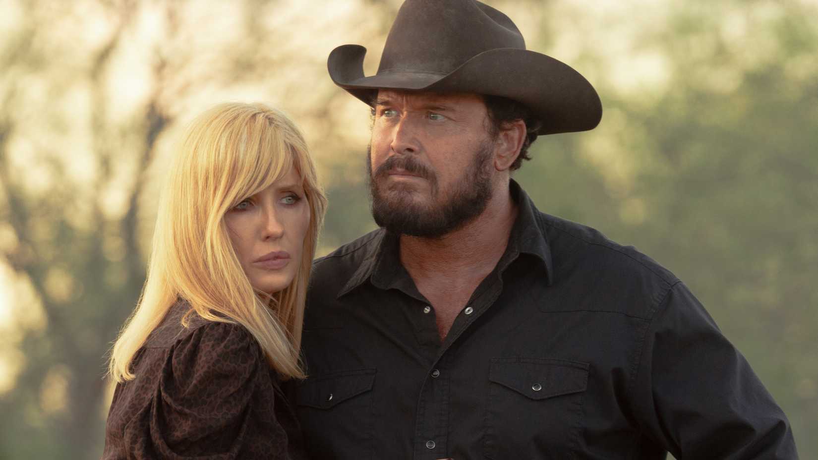 Beth and Rip sad in Dutton Ranch