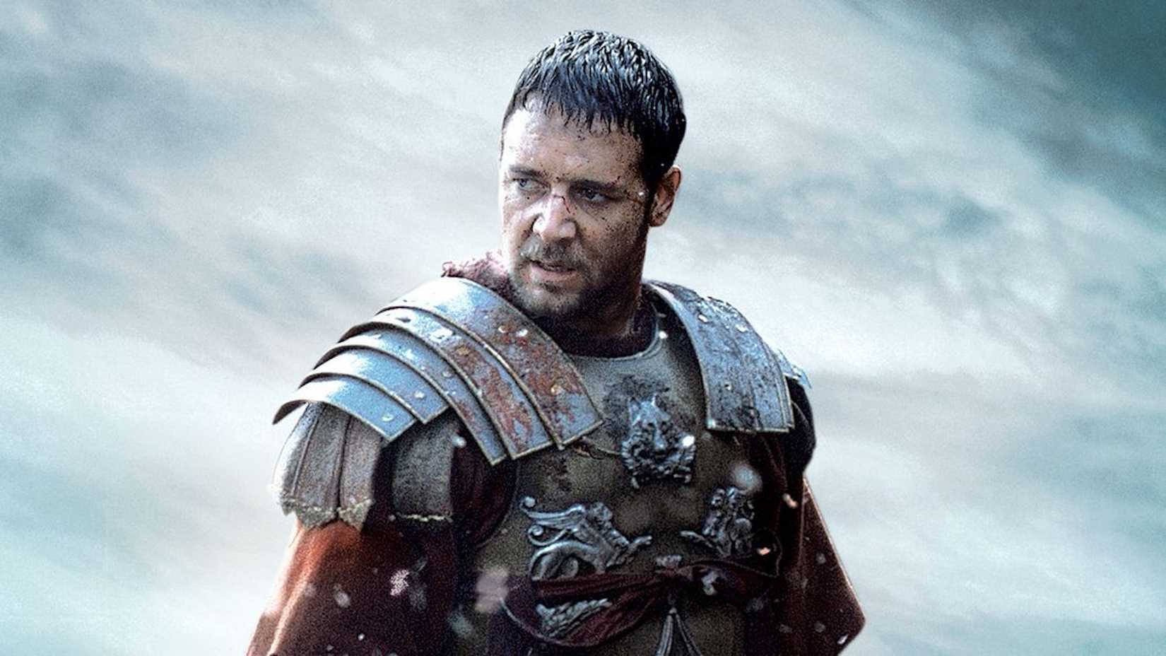 Russell Crowe as Maximus in Gladiator (2000).