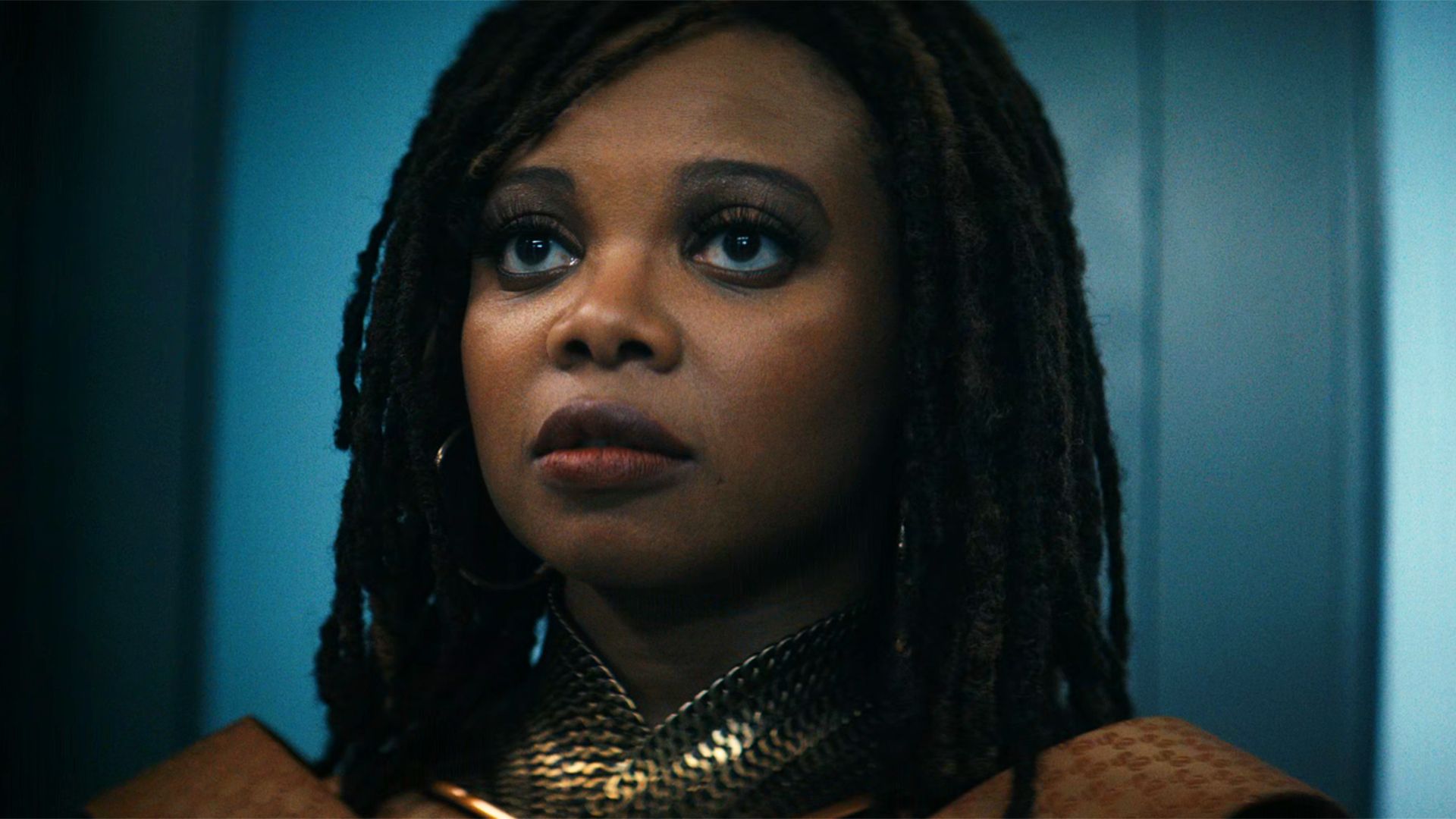 Sage looking at Homelander in The Boys season 5