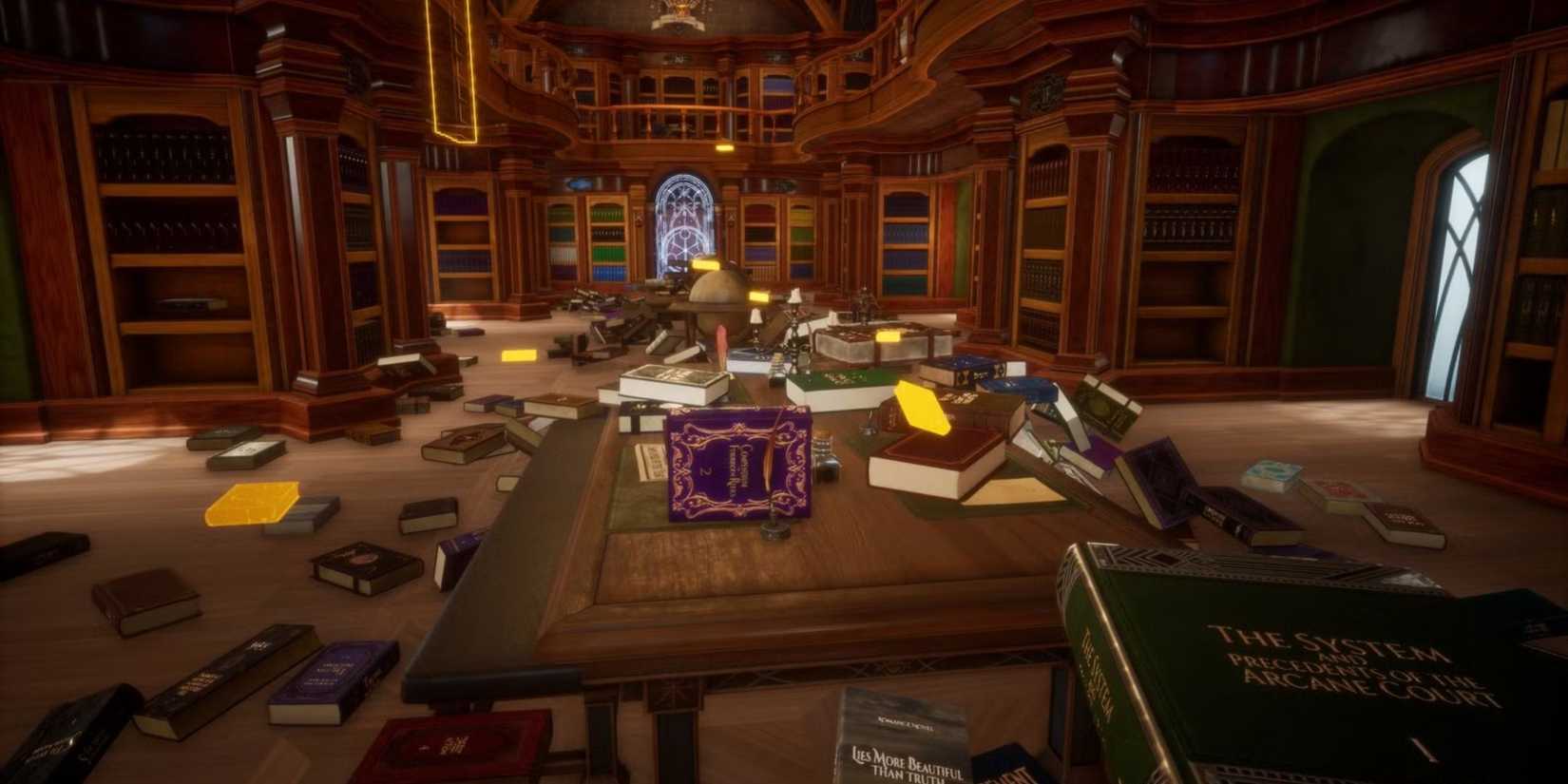 Screenshot from the game Librarian Tidy Up The Arcane Library