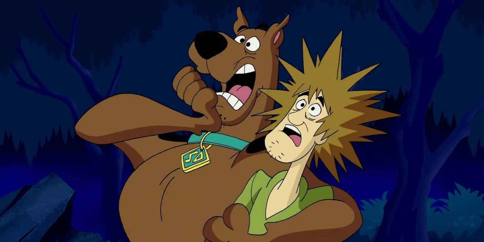 Salsicha e Scooby-Doo em cena clássica de mistério