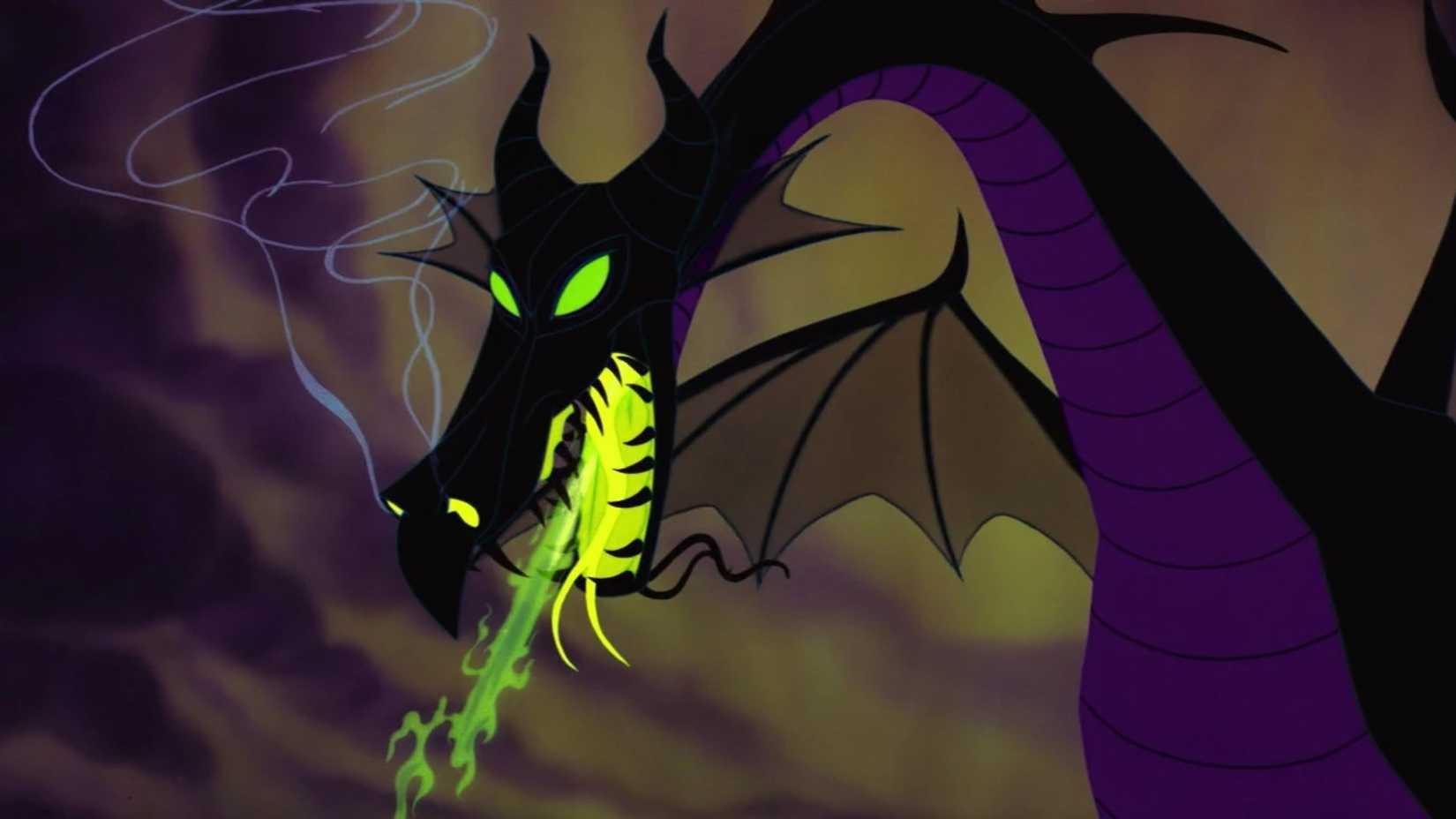 Malévola em sua forma de dragão em A Bela Adormecida