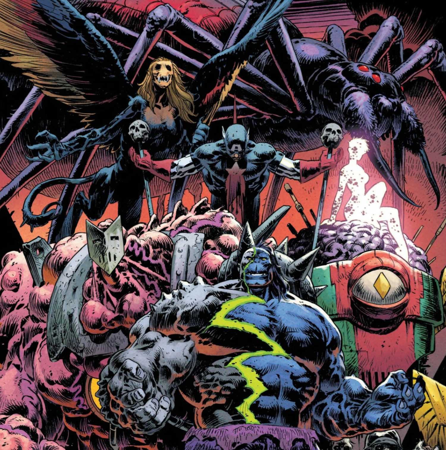 spider-man becomes a spider monster in infernal hulk fcbd art 2