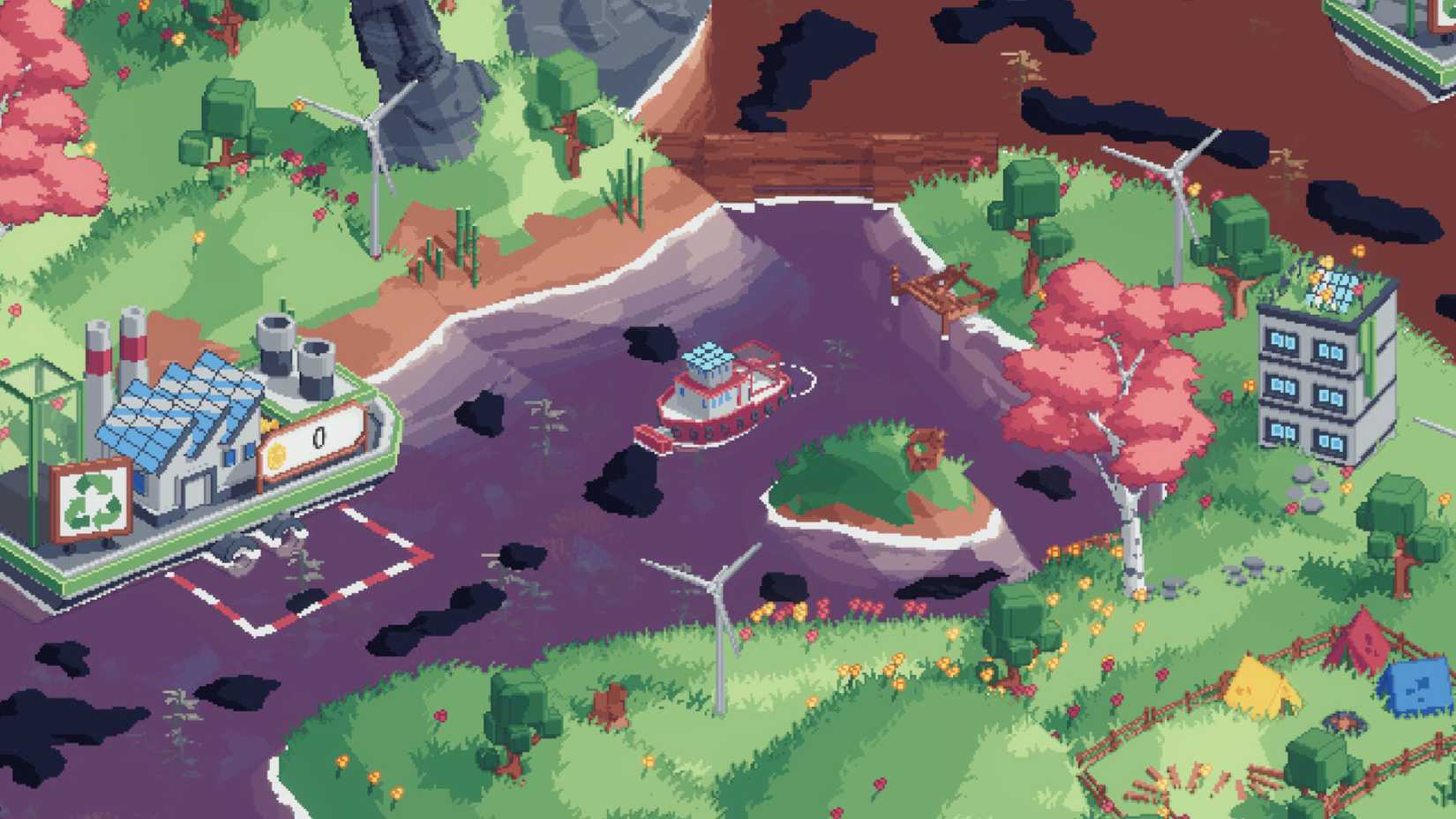 Image shows gameplay from Spilled!