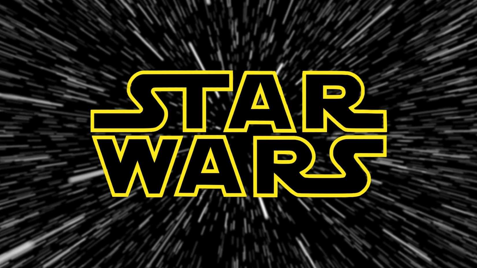 Star Wars logo in hyperspace