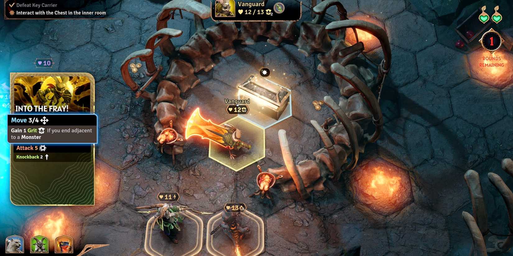 Players explore a dungeon in Sunderfolk.
