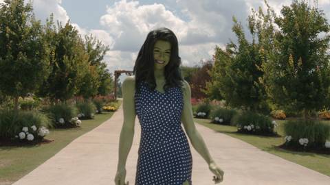 Tatiana Maslany as She-Hulk in She-Hulk Attorney at Law