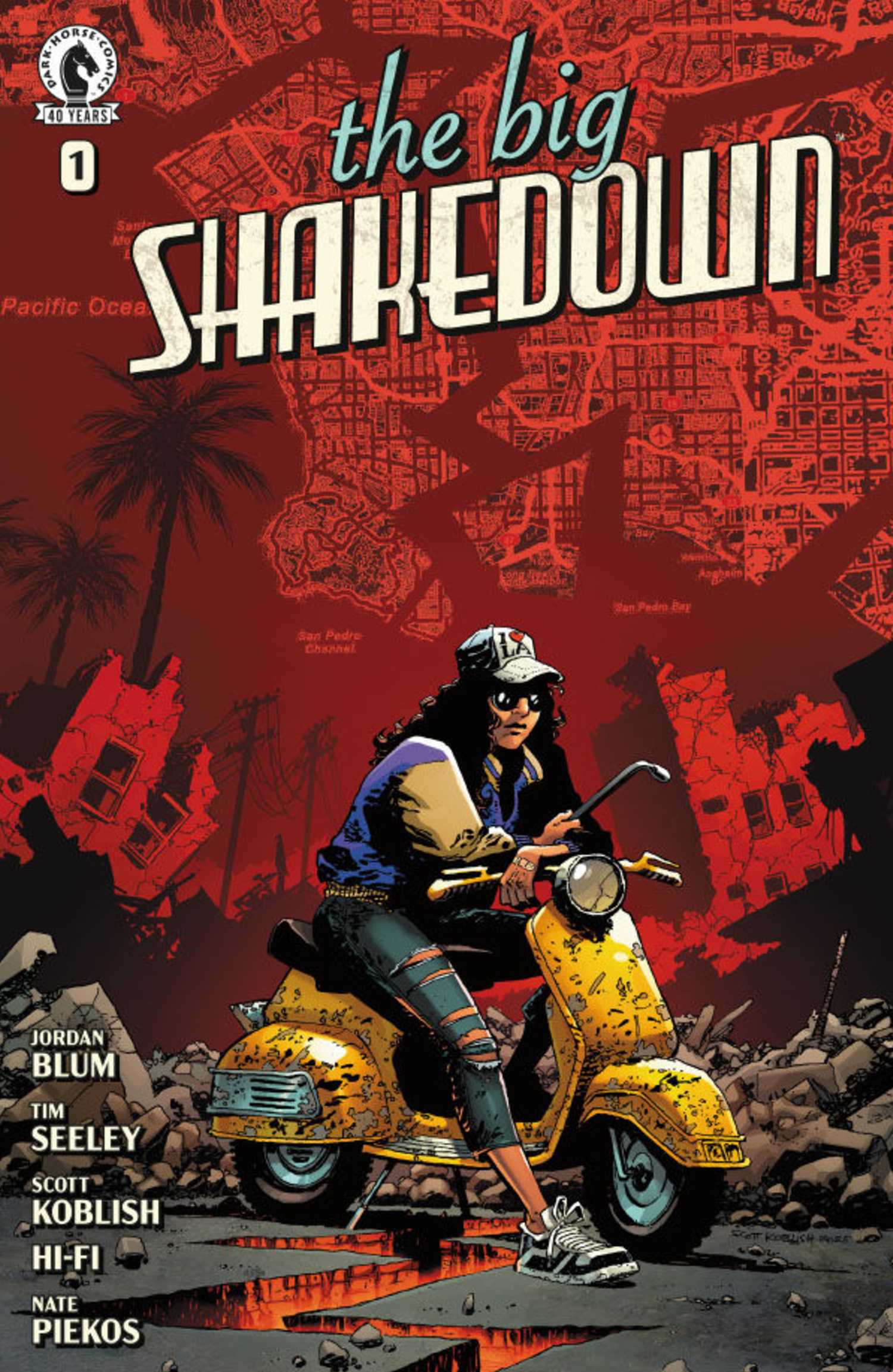 THE BIG SHAKEDOWN COMIC COVER SHOWING A GIRL ON A VESPA