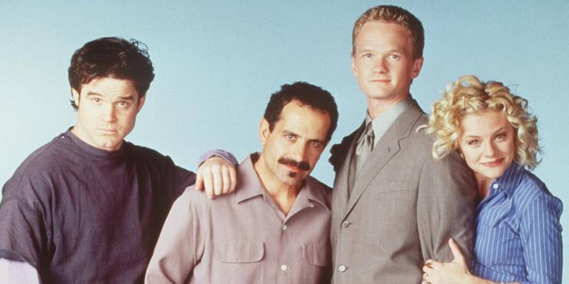 The cast of Stark Raving Mad including Tony Shalhoub and Neil Patrick Harris