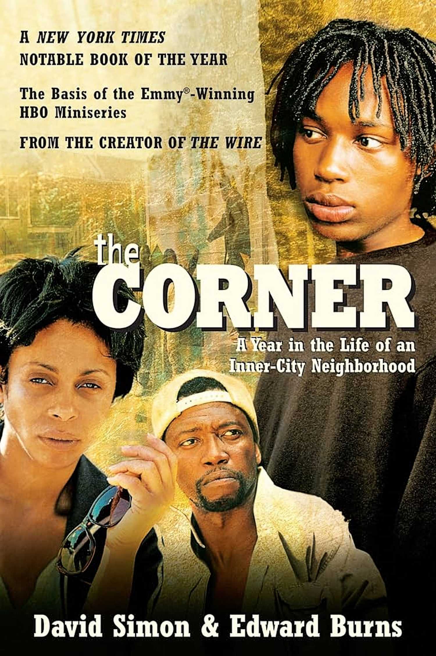 the corner book cover featuring characters from the miniseries adaptation