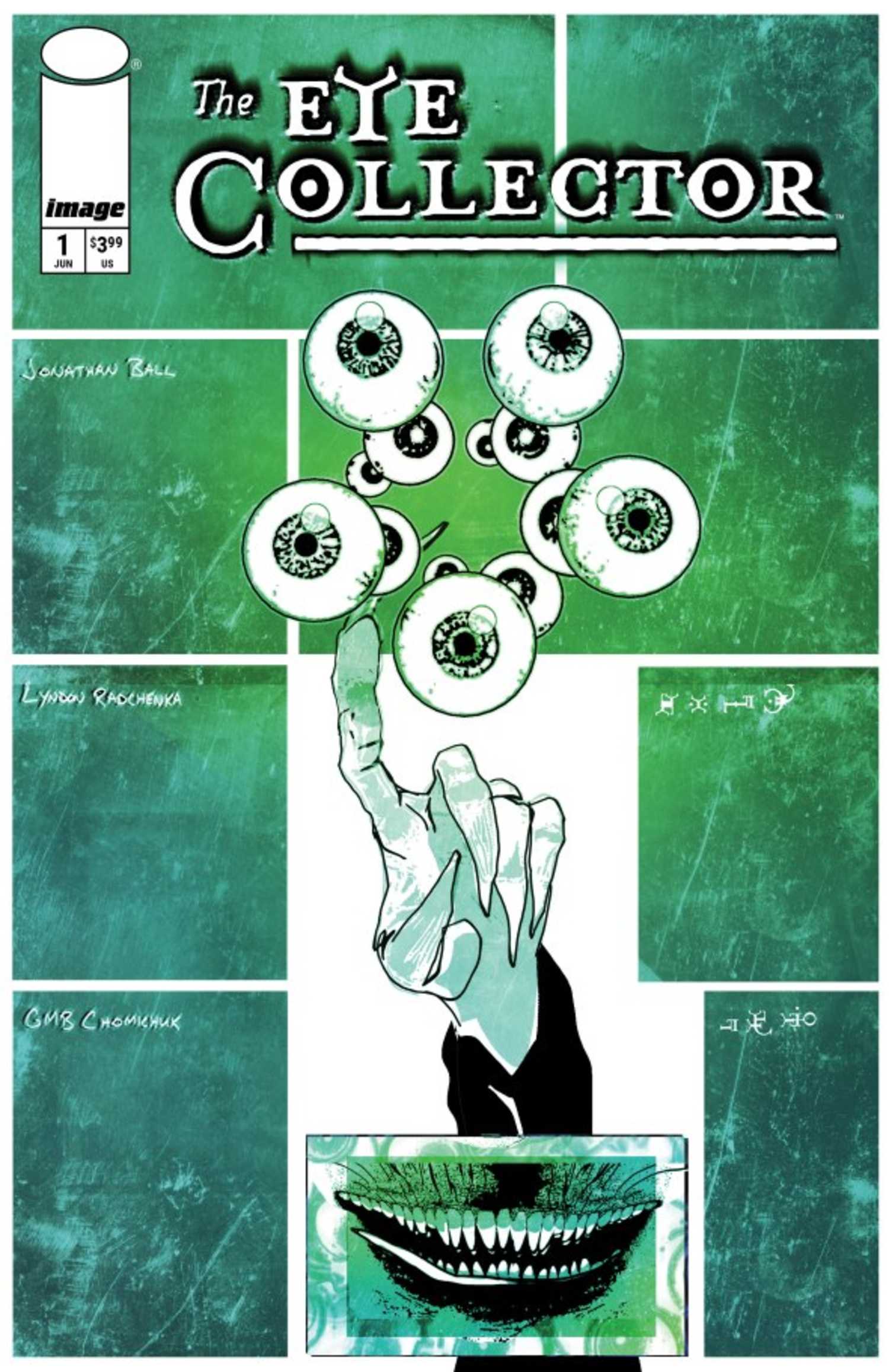 the eye collector 1 variant cover showing, you guessed it, eyes
