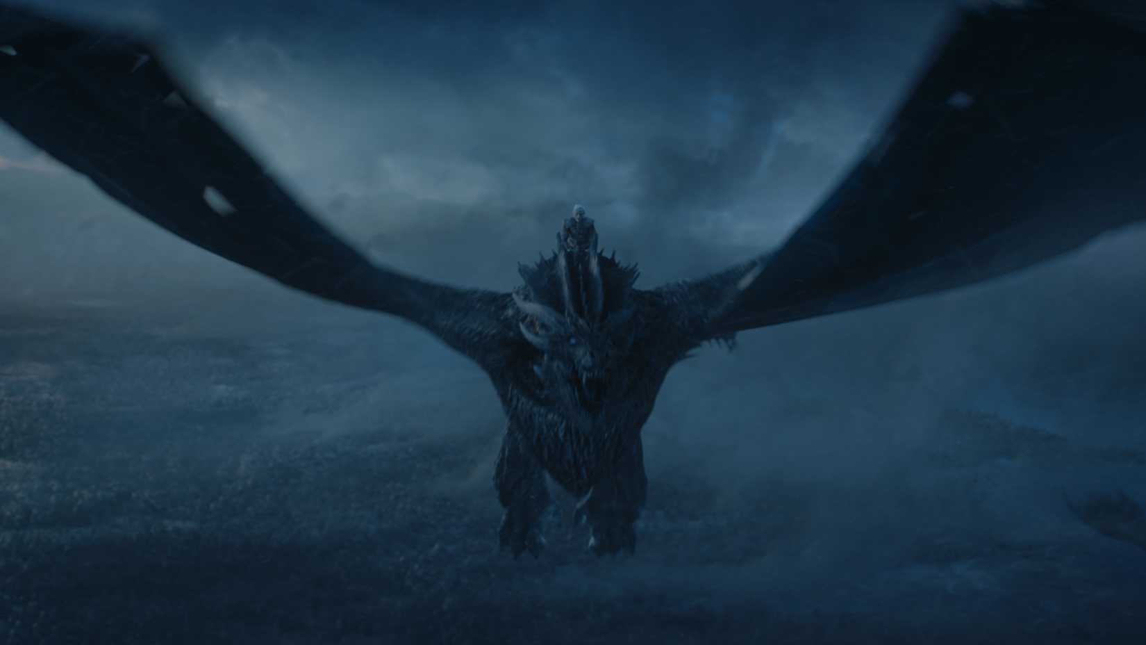 The Night King riding Viserion in Game of Thrones