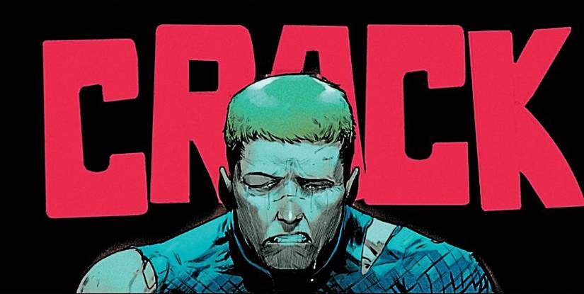 Ultimates #22, Steve Rogers breaks Bucky's neck