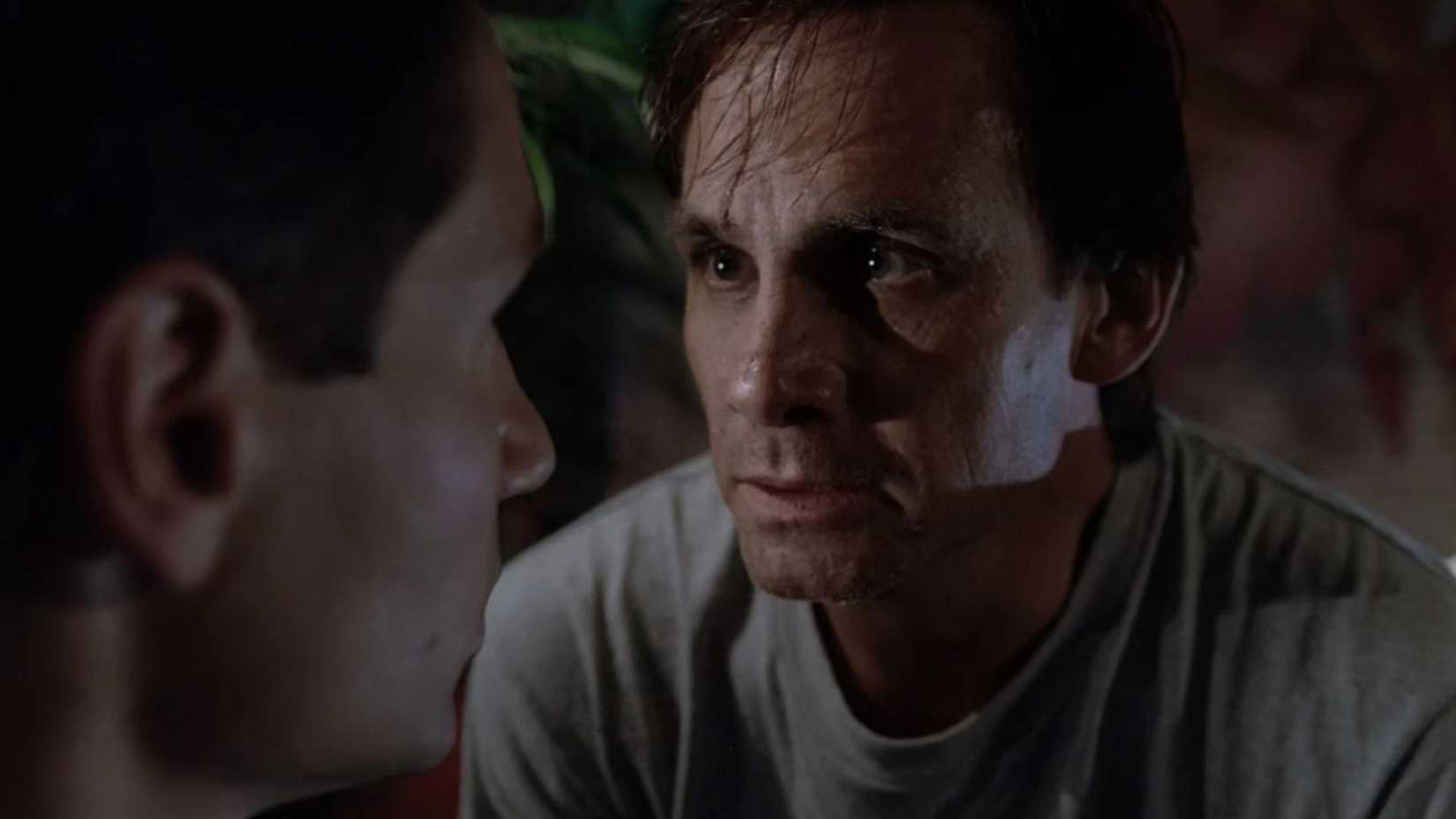 Duane Barry looking intensely at Mulder
