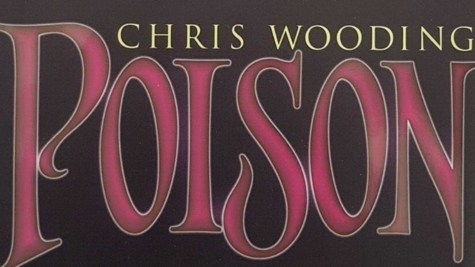 A close-up of the front cover of Chris Wooding's book Poison