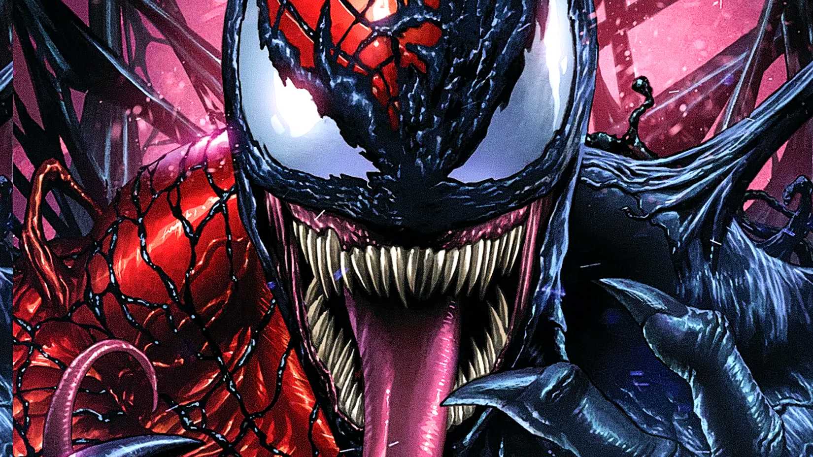 Venom bonds to Spider-Man in Marvel Comics cover art