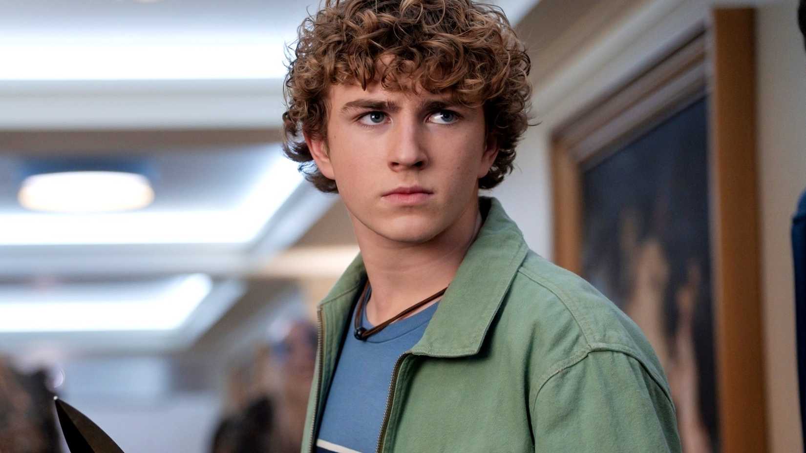 Walker Scobell holding his sword in Percy Jackson and the Olympians season 2