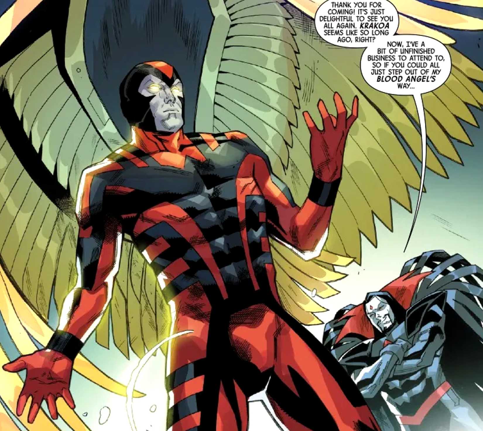 x-men founder angel reveals new blood angel form in x-force