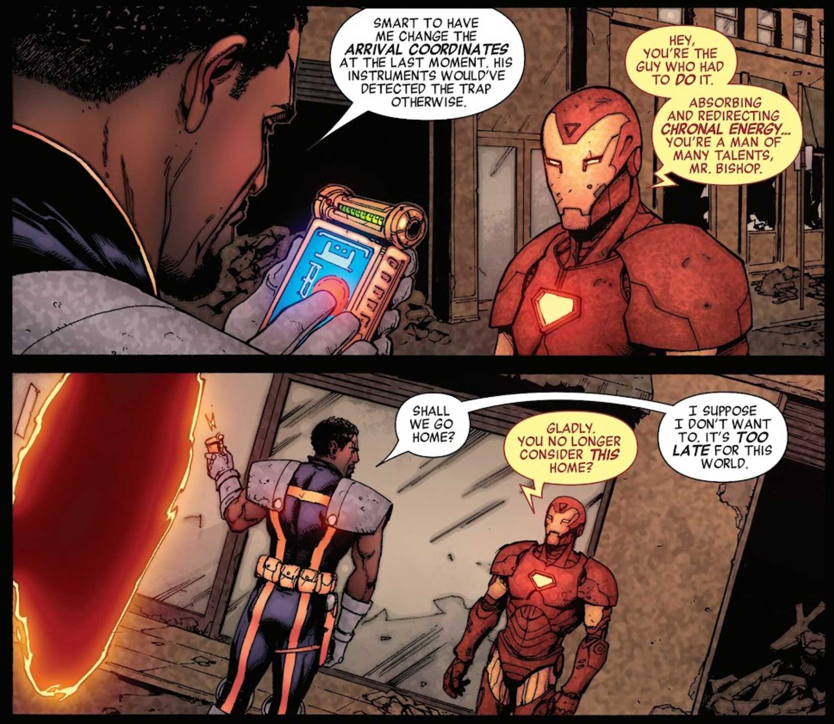 x-men's bishop defeats nimrod by throwing it back in time 2