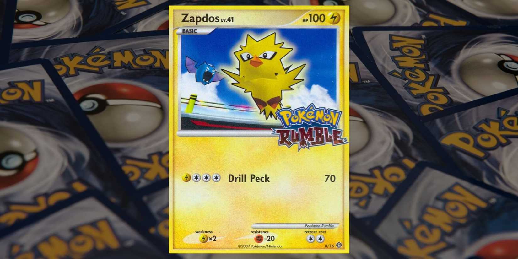 Zapdos card 8 from Pokemon TCG Rumble