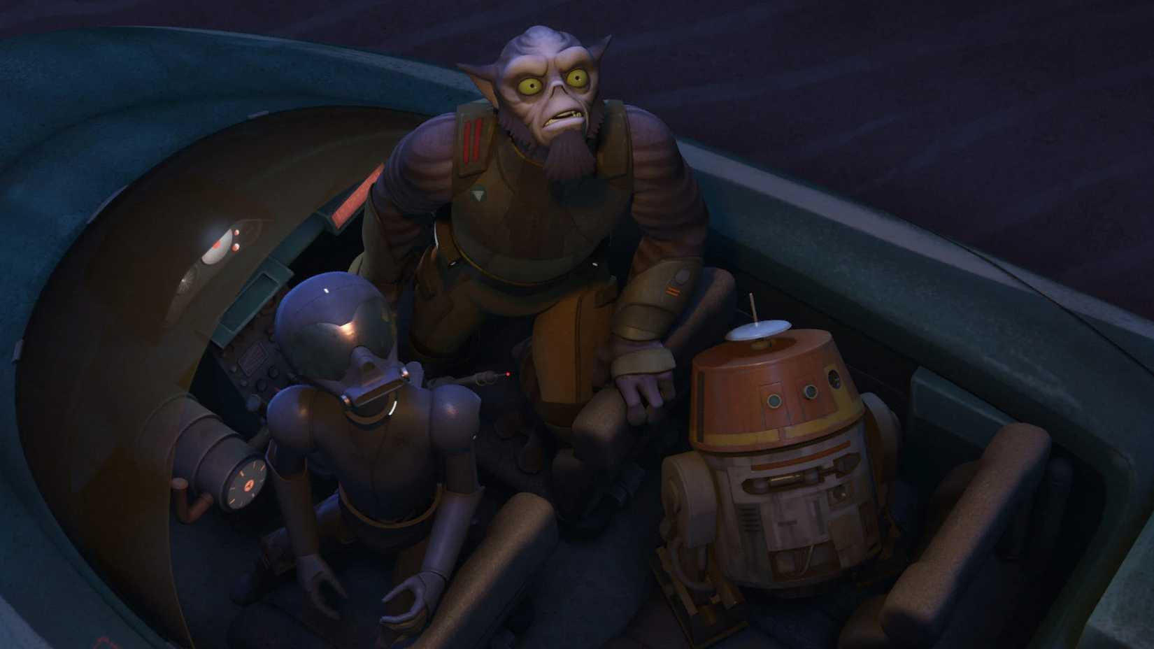 zeb ap 5 and chopper in star wars rebels season 3 warhead episode