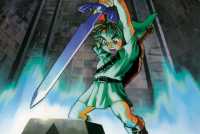 Link removes the Master Sword in the Temple of Time