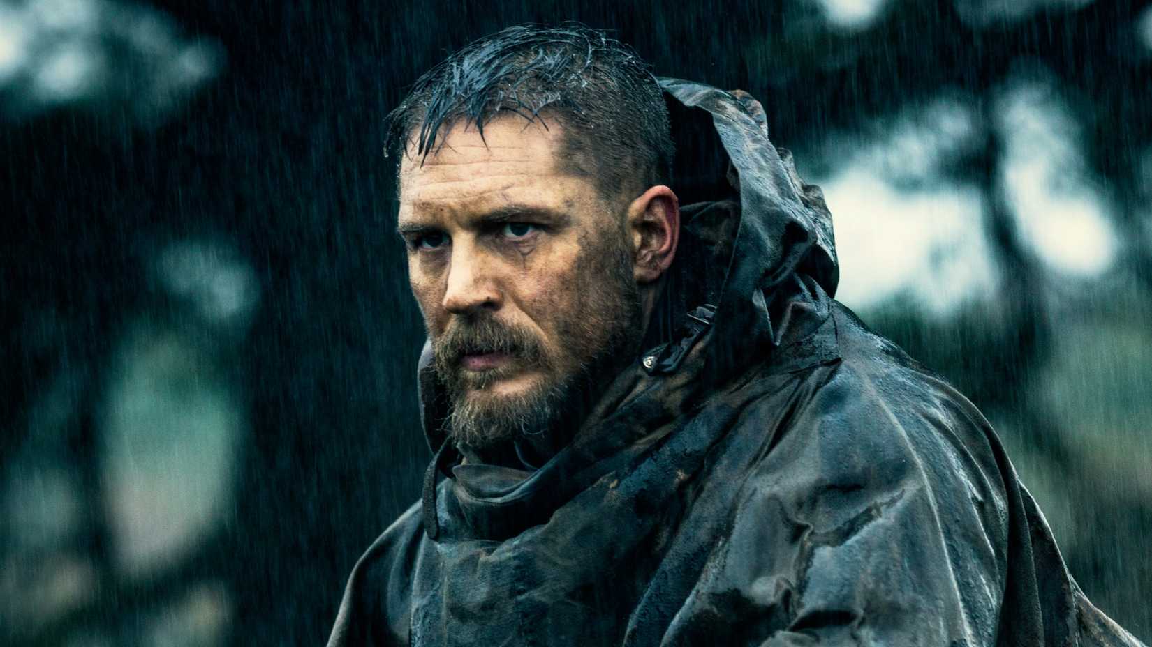 Tom Hardy’s James Delaney with an intense look in Taboo