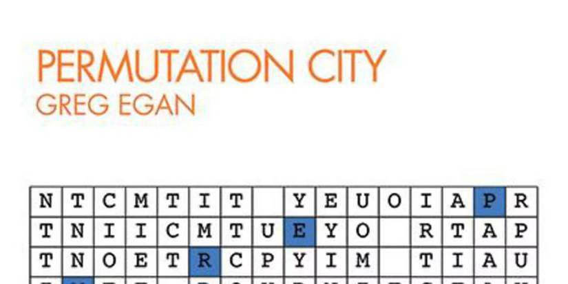Book cover of Permutation City by Greg Egan