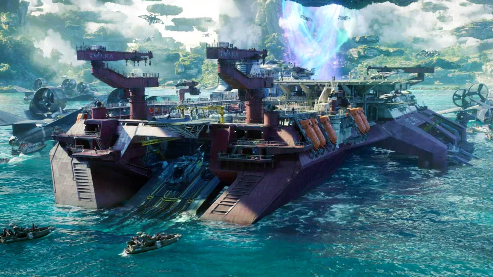 A giant ship in Avatar: Fire and Ash